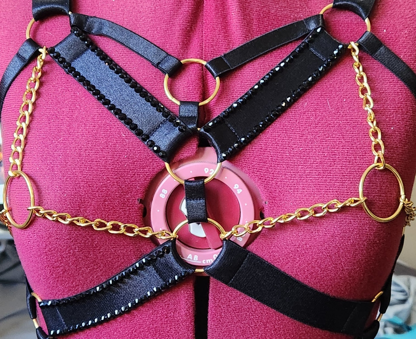 Rave royalty Electric Jet Black Harness & Belt Festival Clothing & Accessories