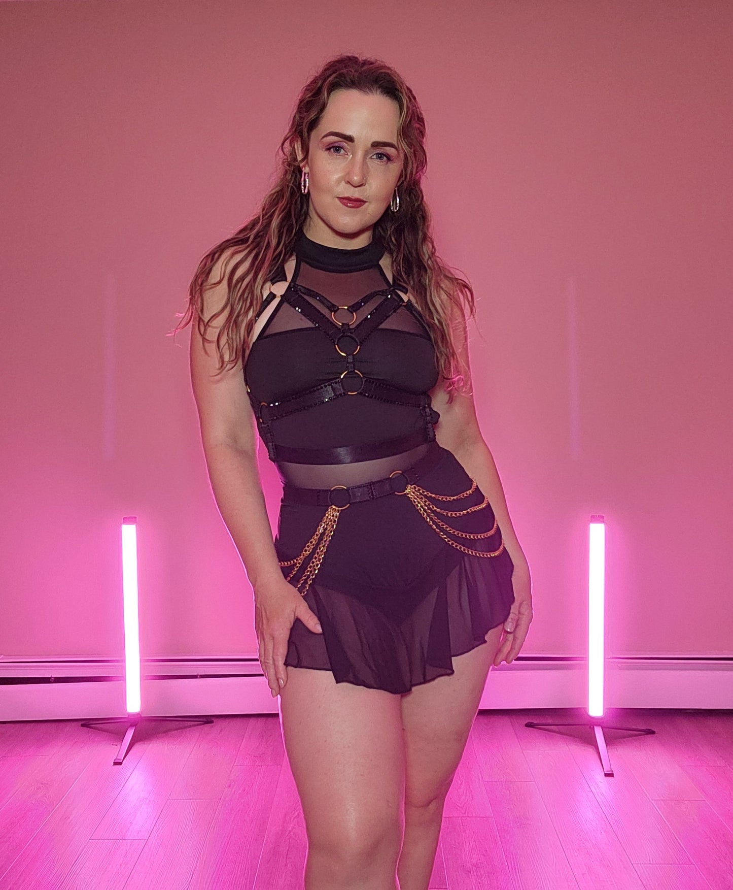 Rave royalty Electric Jet Black Harness & Belt Festival Clothing & Accessories