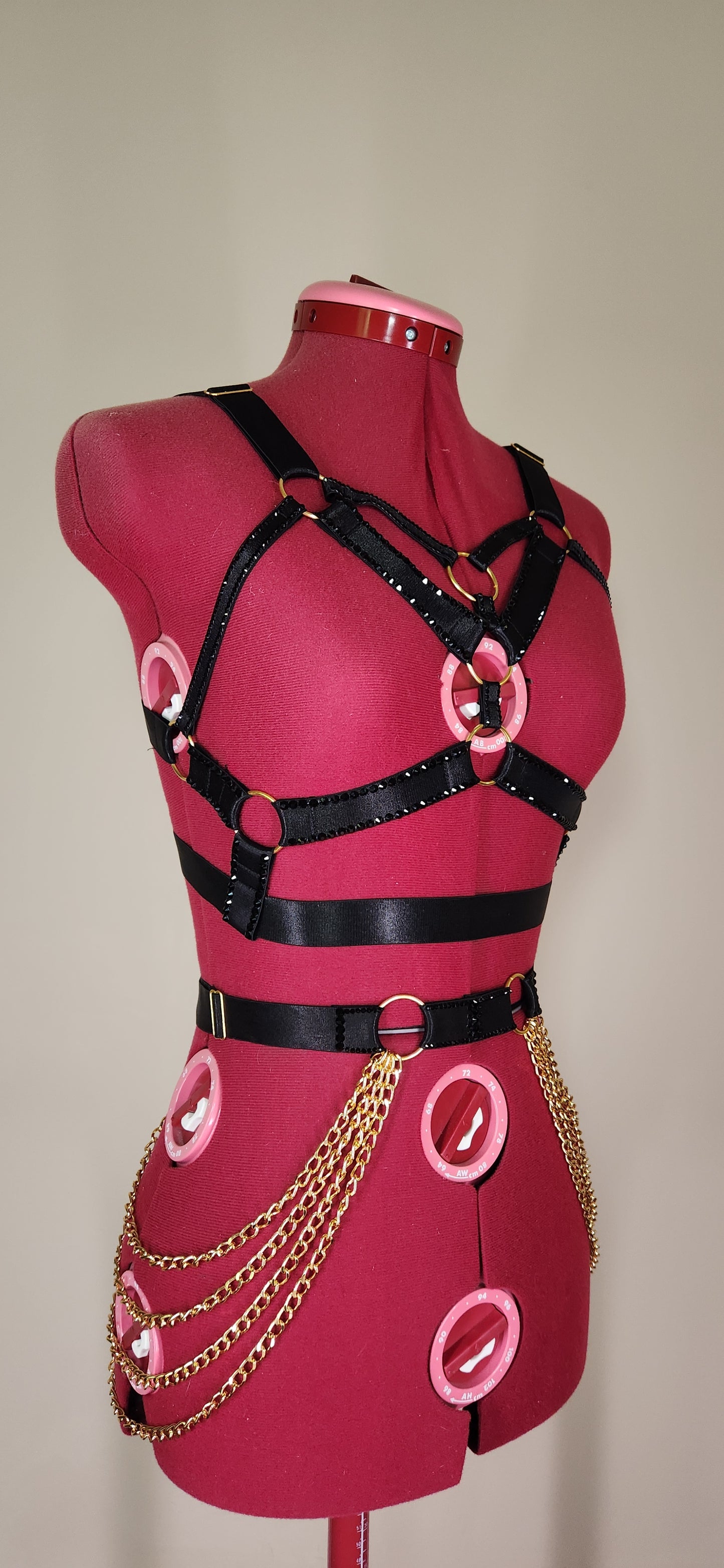 Rave royalty Electric Jet Black Harness & Belt Festival Clothing & Accessories
