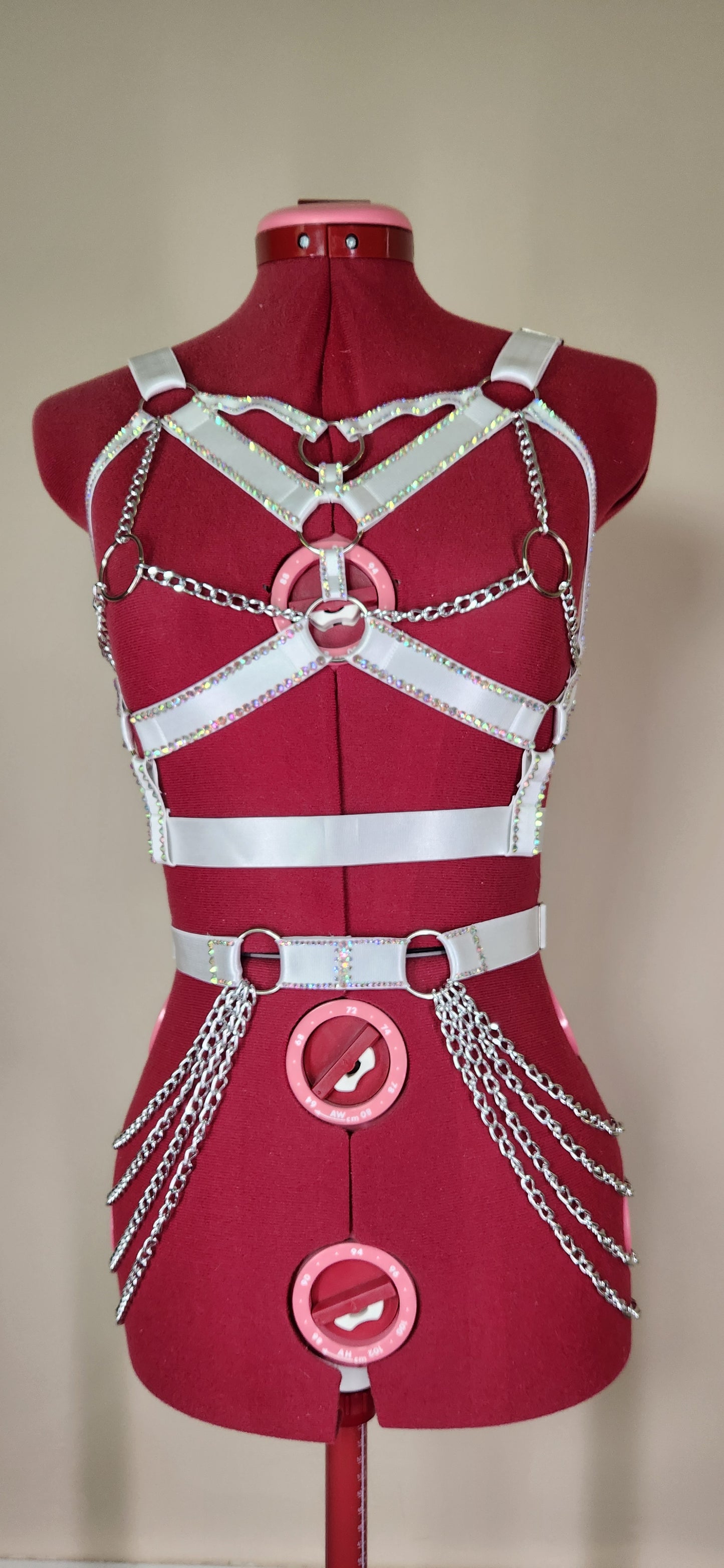Rave Royalty : Electric Thunder White Festival Harness, Clothing & Accessories