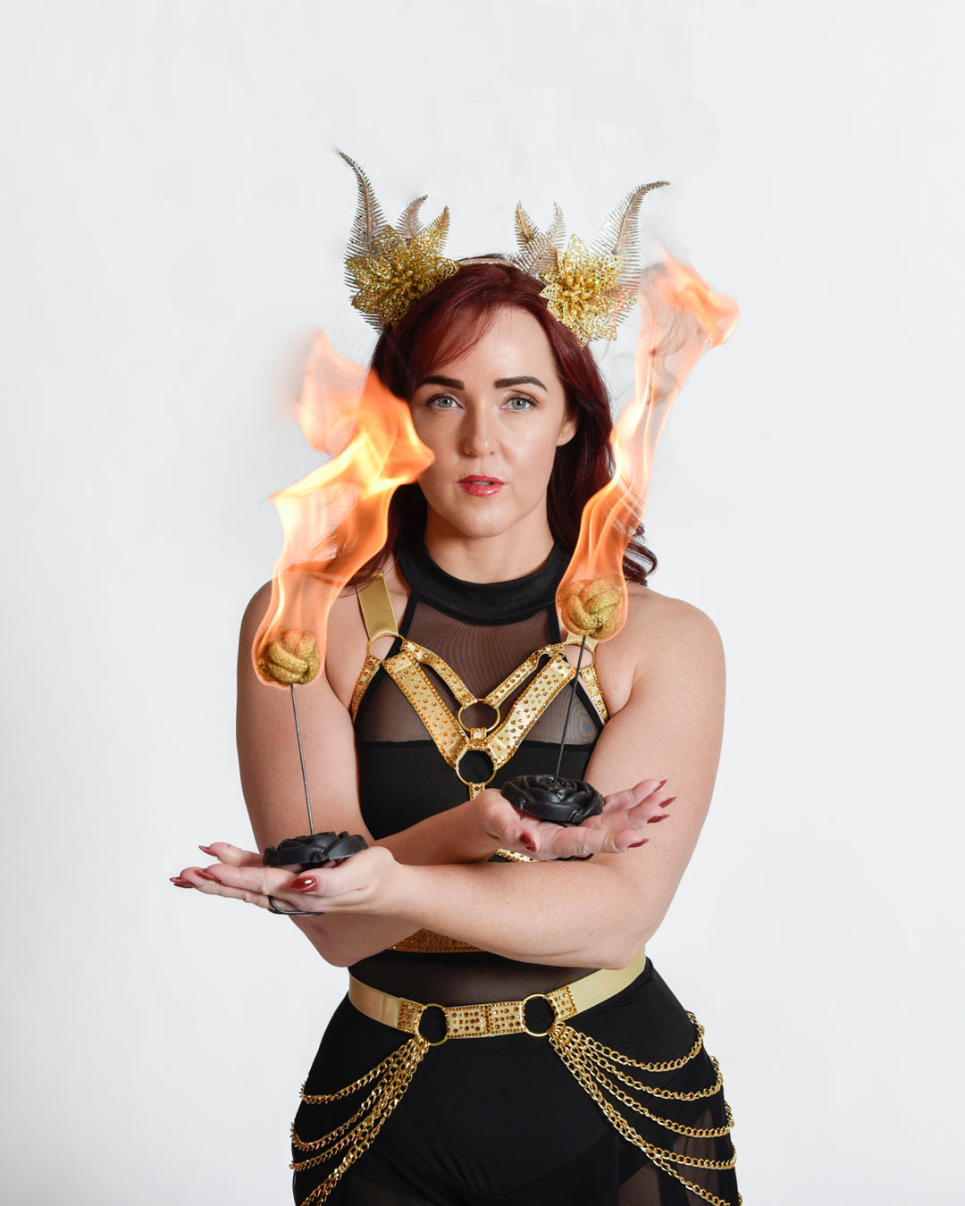 Rave Royalty: Soft gold harness & belt