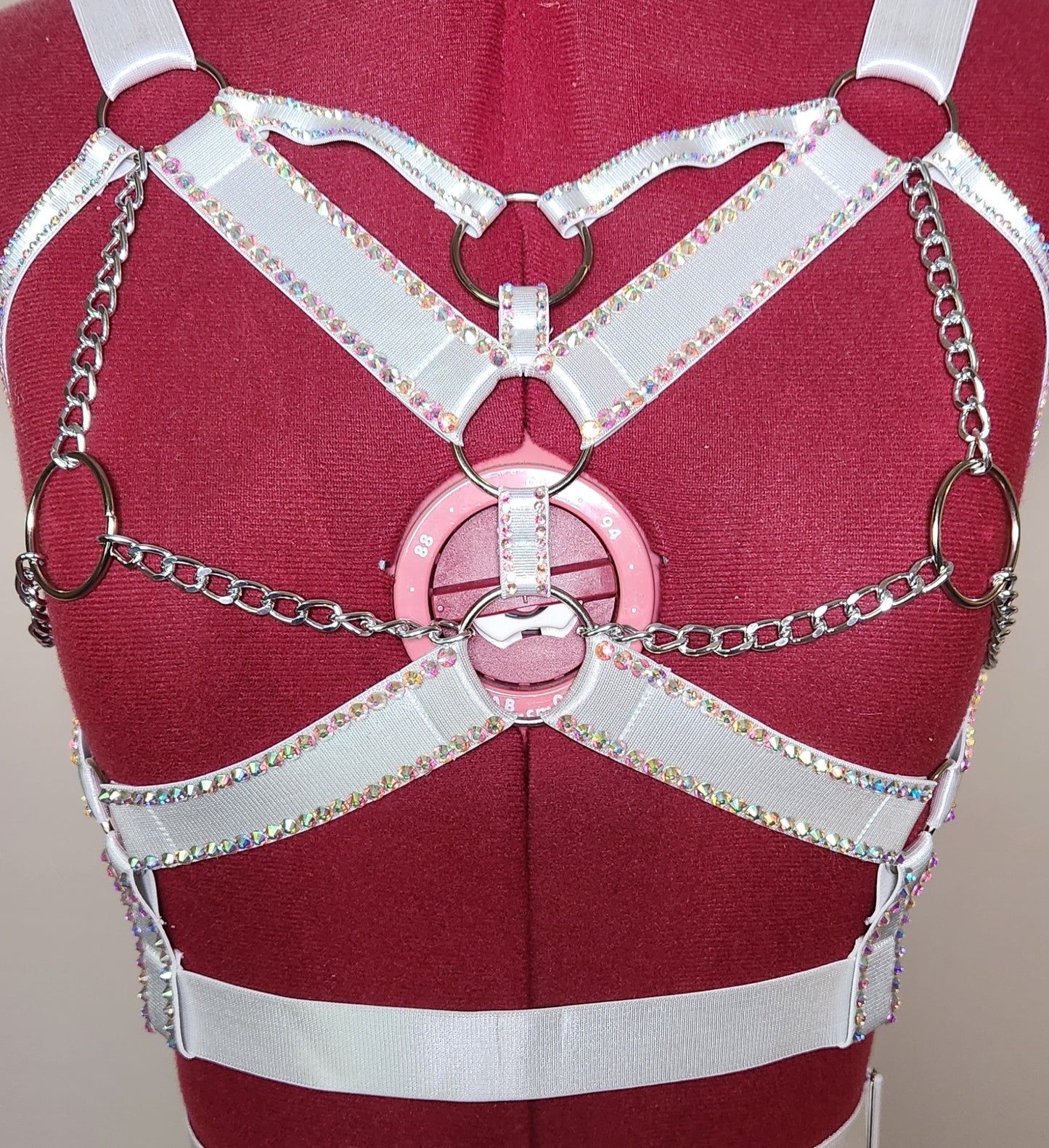 Rave Royalty : Electric Thunder White Festival Harness, Clothing & Accessories