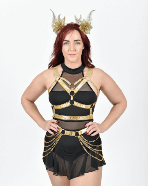 Rave Royalty: Soft gold harness & belt