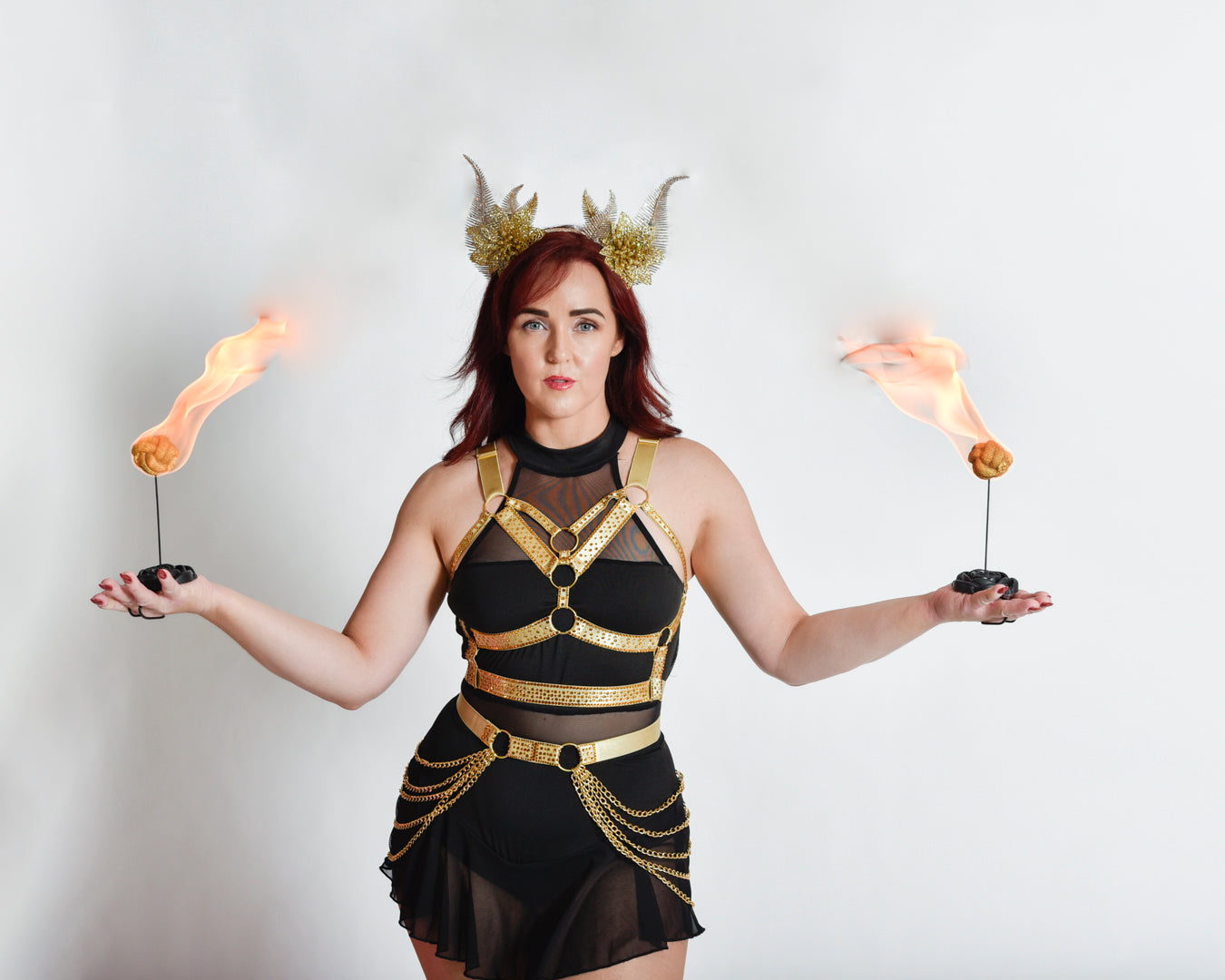 Rave Royalty: Soft gold harness & belt